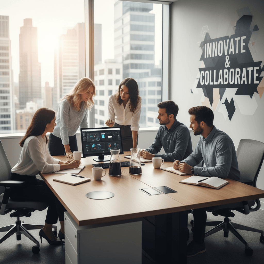 Next Level Consulting team working on AI automation strategy