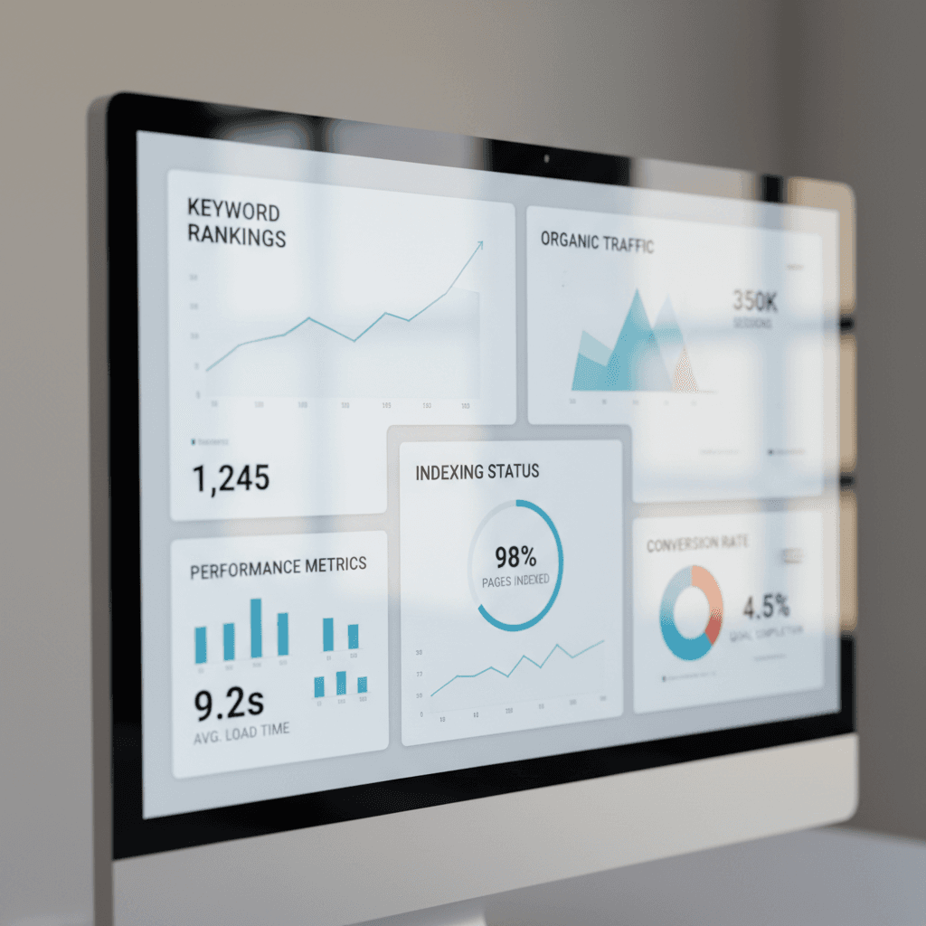Website performance optimization dashboard