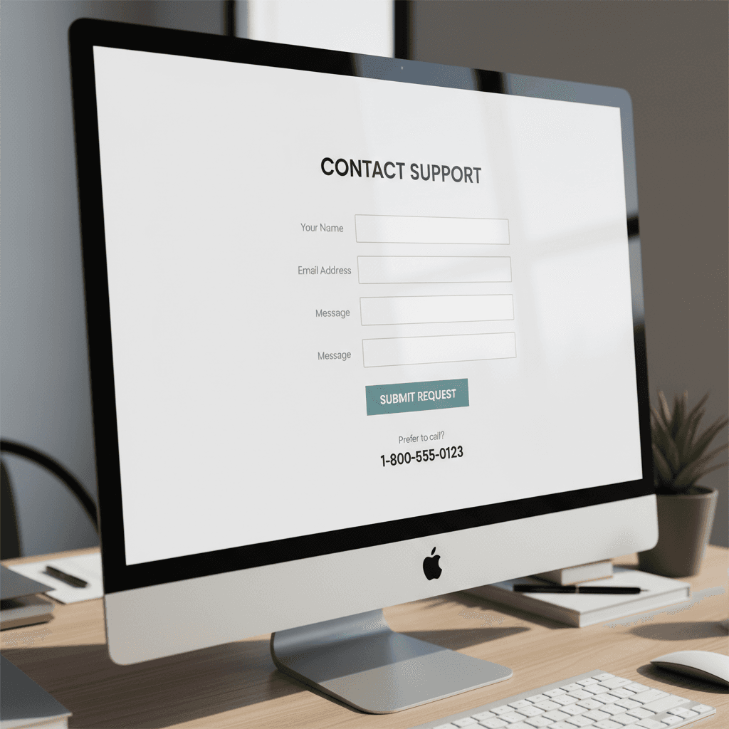 Lead capture form on website